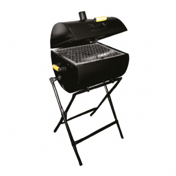 Churrasqueira Bafo-Grill Redonda com Suporte Móvel