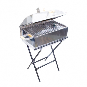Churrasqueira Bafo-Grill Retangular Aço Inox com Bojo em Alumínio